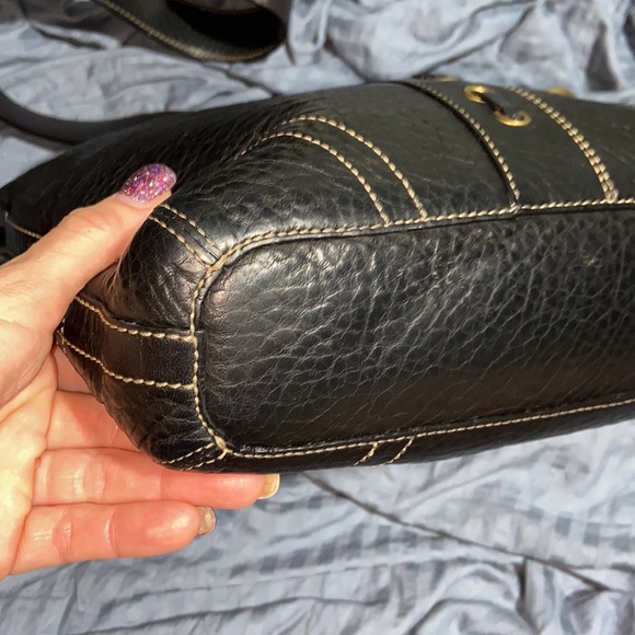 EUC VINTAGE COACH CHELSEA  LACED DUFFLE CROSSBODY SHOULDER BAG 10399 black - Picture 8 of 11